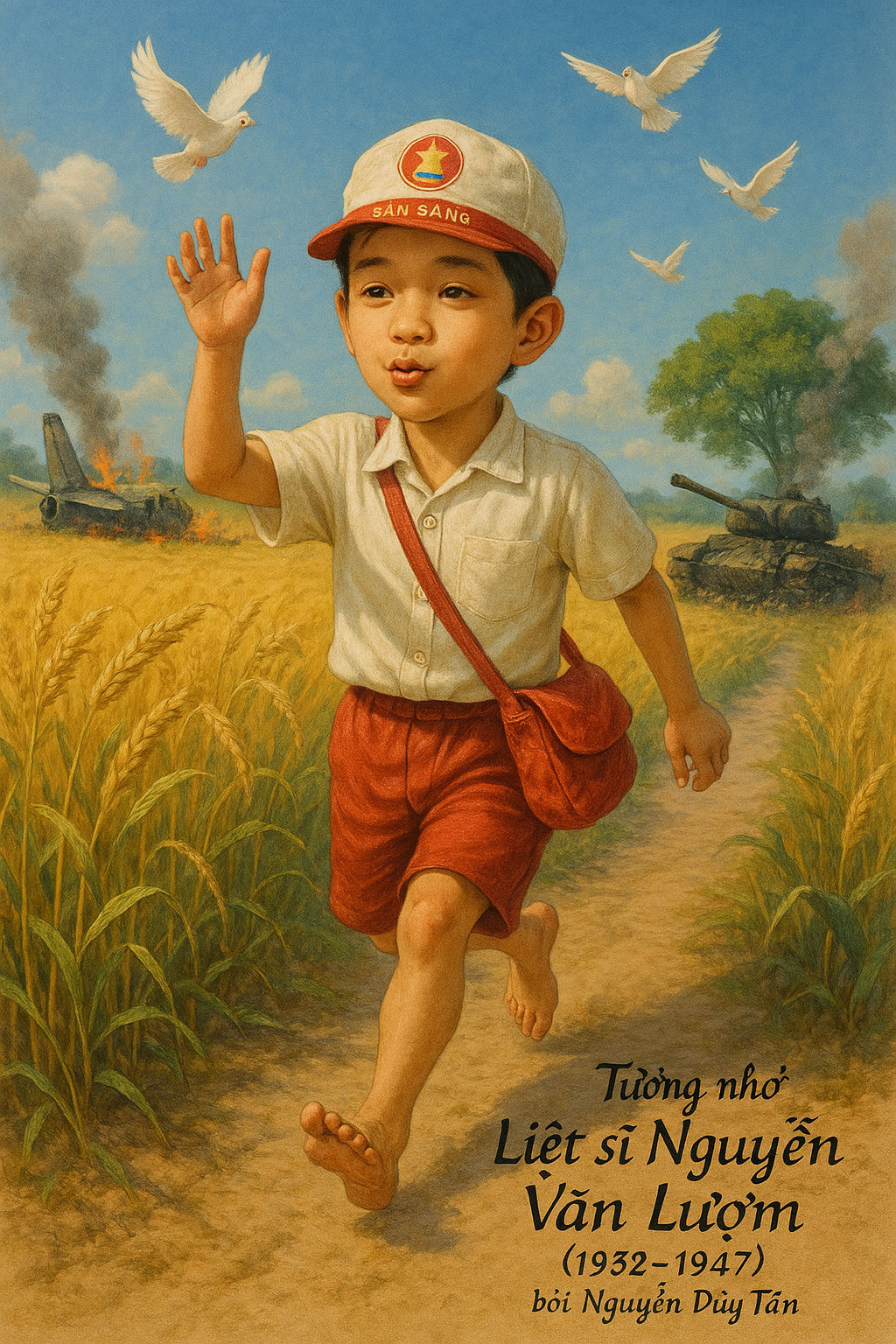 Hình minh họa Chú bé Lượm - Giao liên thời chiến tranh