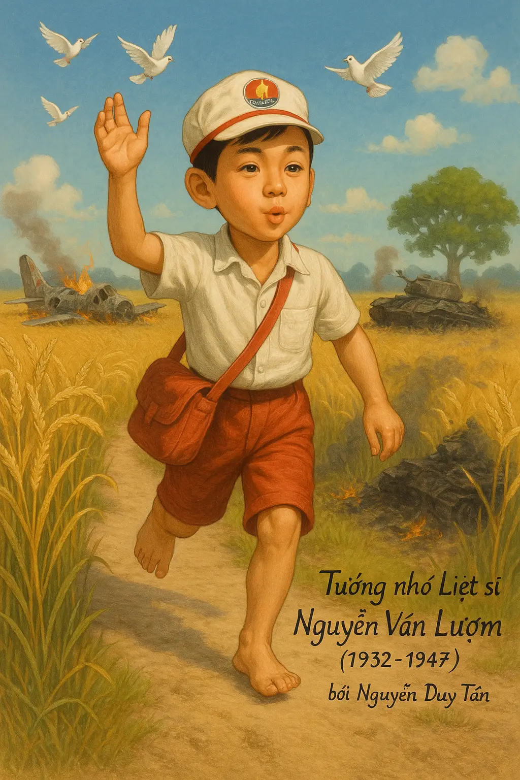 Hình minh họa Chú bé Lượm - Giao liên thời chiến tranh