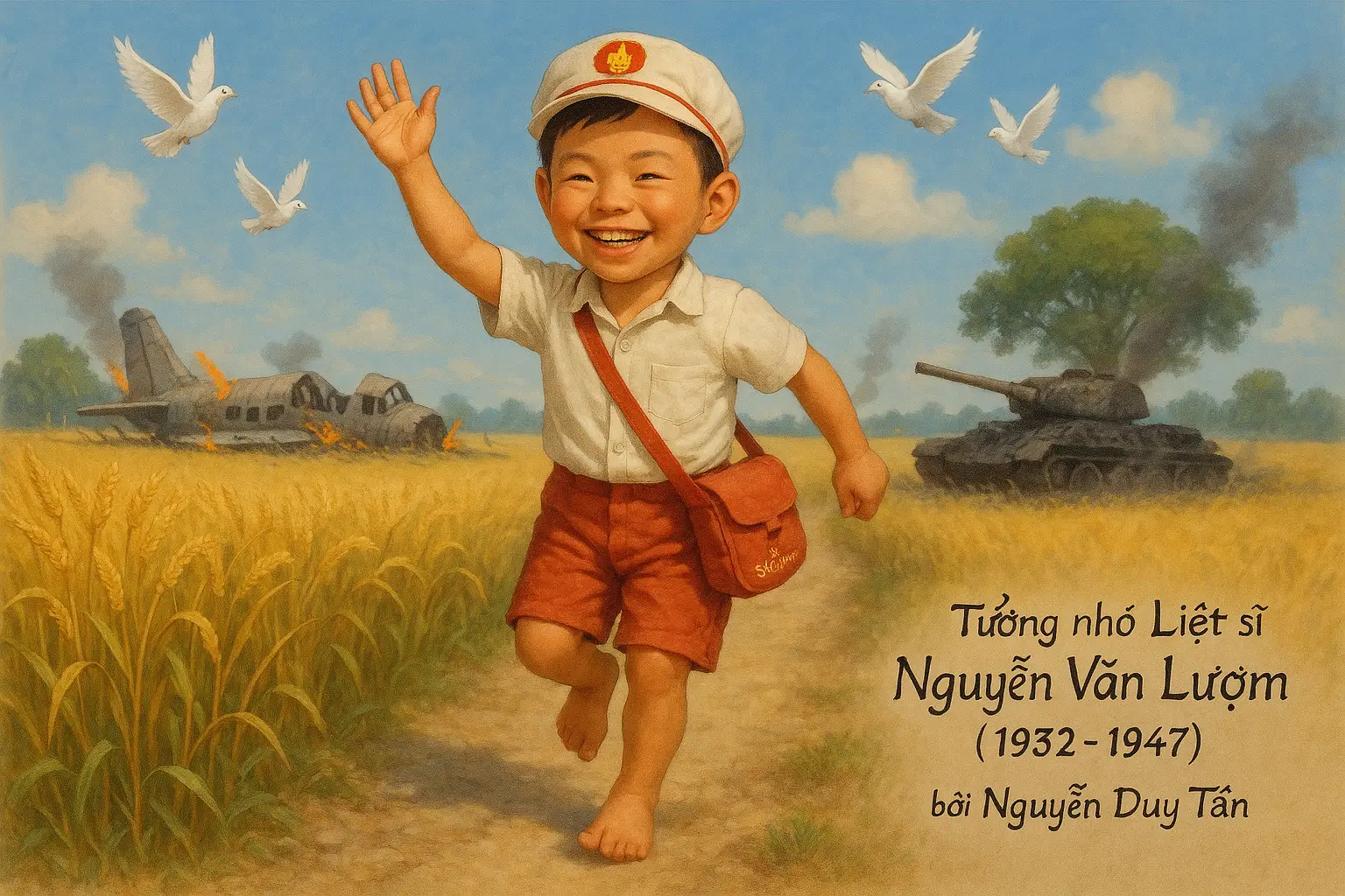 Hình minh họa Chú bé Lượm - Giao liên thời chiến tranh
